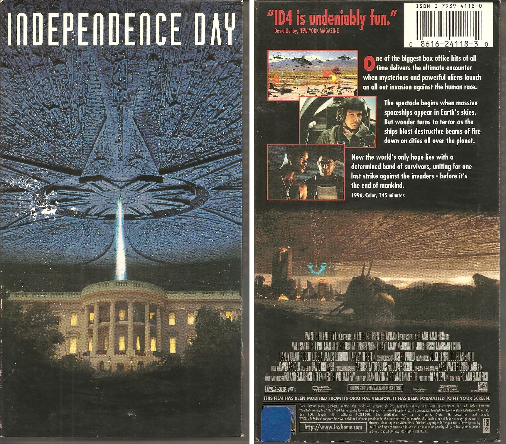 Independence Day VHS 86162411830 | eBay
