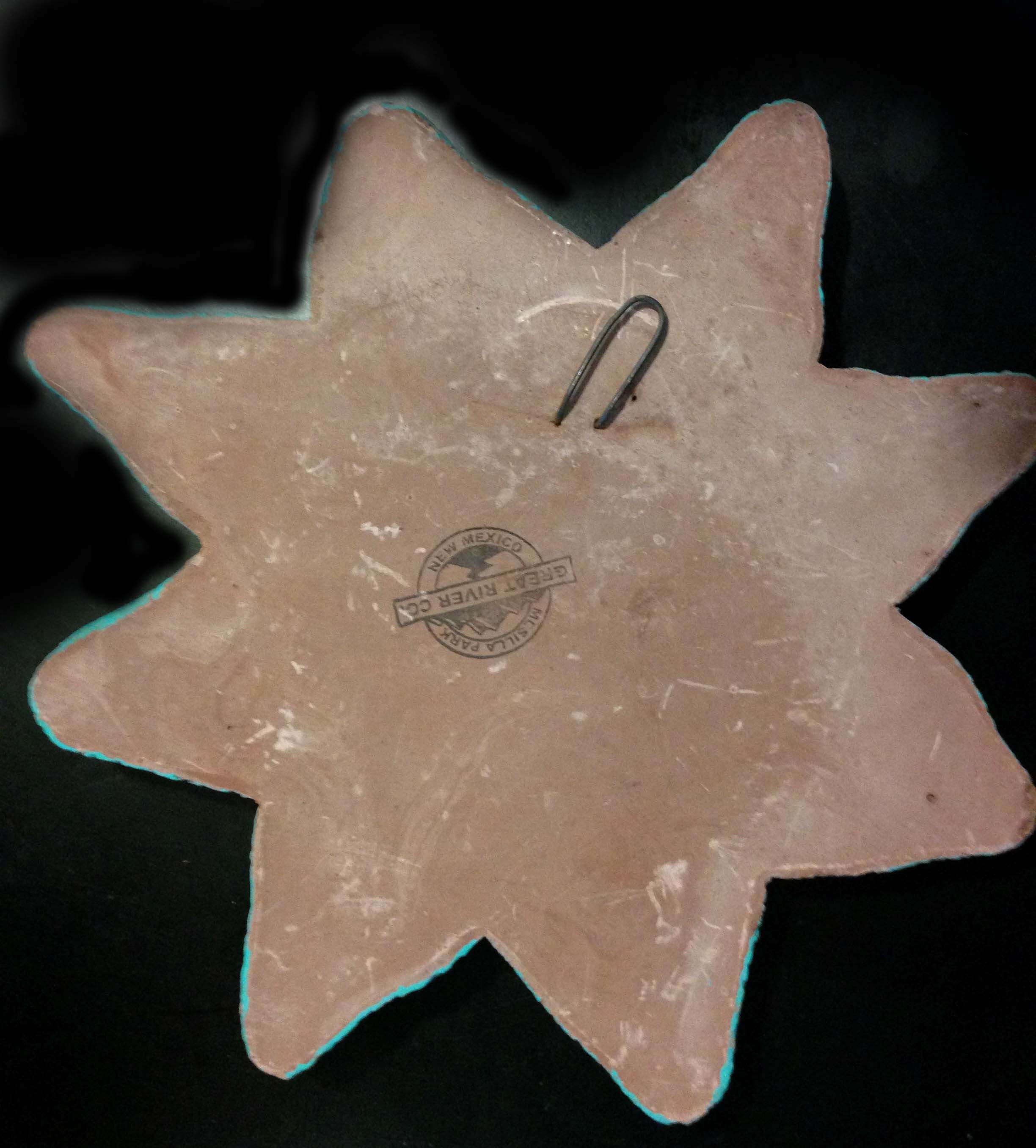 Great River Company WaterJet Cut Southwestern Starburst Clay Plaque - 1997 - Picture 3 of 4